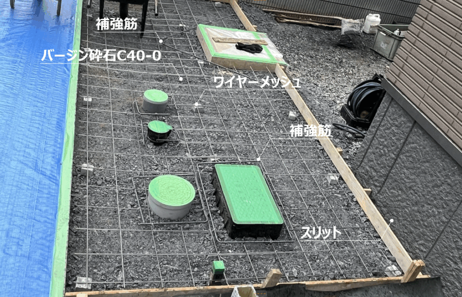 土間コンクリートの施工