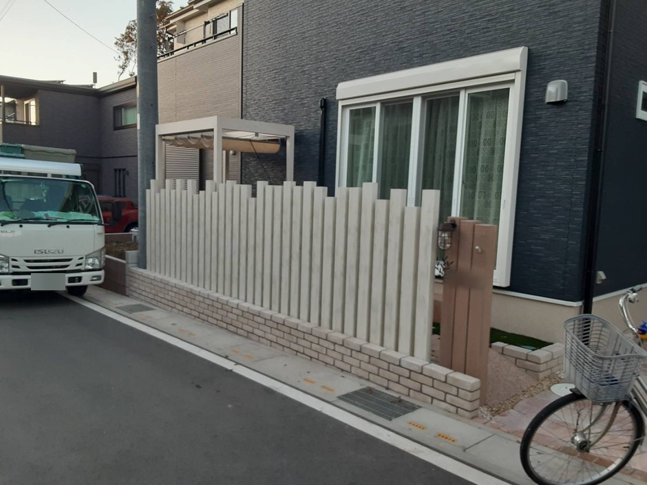 ふじみ野市の外構施工事例｜斜め前からの全景