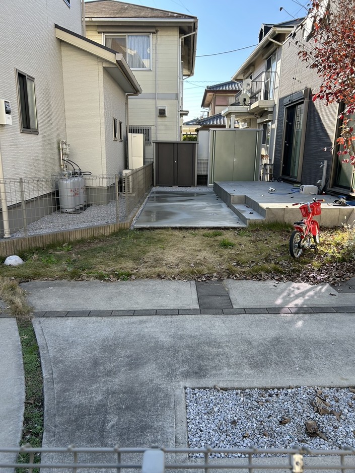 新座市の外構施工事例｜道路側からの引き