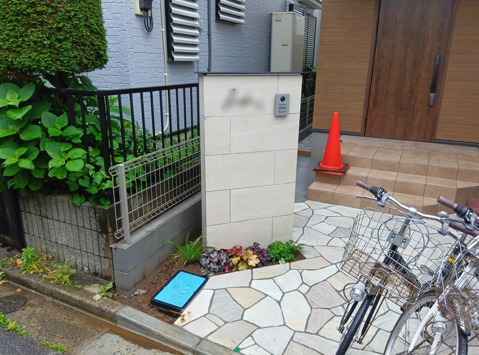 埼玉県東松山市の施工事例｜門袖まわりの寄り