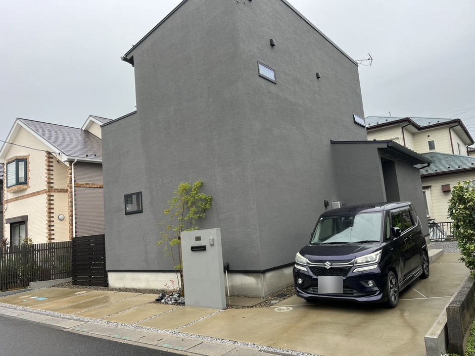 埼玉県坂戸市の施工事例｜道路側からの引きの全景